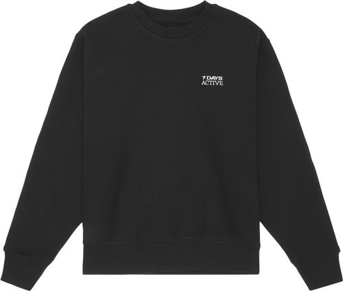 7 Days Active Organic Fitted Crewneck Kvinde 001 Black Sweatshirts Str L - hos Magasin