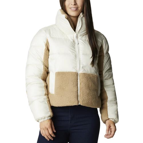 Columbia Leadbetter Point Sherpa Hybrid Kvinde Beige Overgangsjakker Str XS - Polyester hos Magasin