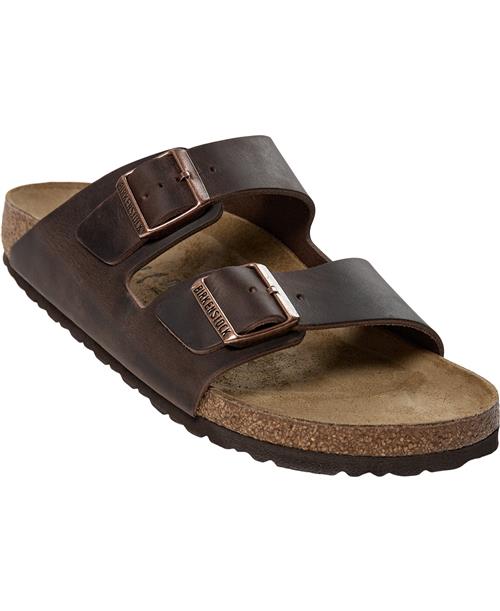 Se Birkenstock Arizona Leoi Habana Mand Habana Sandaler Str 44 - hos Magasin ved Magasin