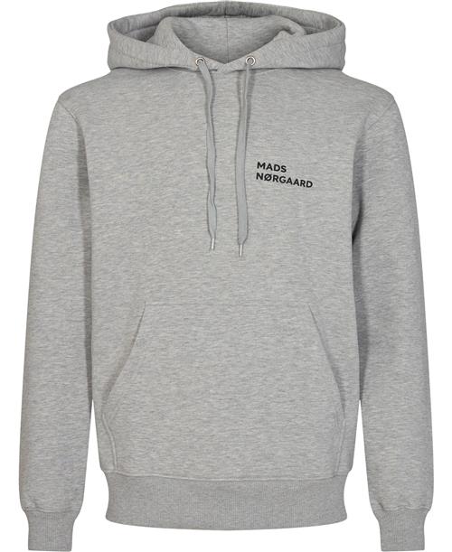 Se Mads Nørgaard - Copenhagen Standard Hoodie Logo Sweat Mand Grå Melange Hoodies Str L - hos Magasin ved Magasin