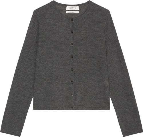 Se Marc O’Polo Cardigan, Longsleeve, Roundneck Kvinde Deep Grey Melange Cardigans Str XS - hos Magasin ved Magasin