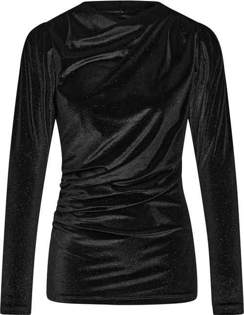 Bruuns Bazaar Butterflybbmaggias Blouse Kvinde Black Langærmede Bluser Str L - Polyester hos Magasin