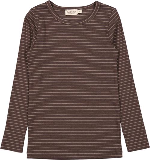 Se MarMar Copenhagen Tani Str 4Y/104 - Nori Green Stripe Langærmede T-shirts hos Magasin ved Magasin