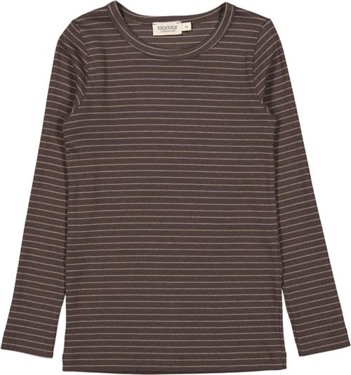 Se MarMar Copenhagen Tani Str 7Y/122 - Nori Green Stripe Langærmede T-shirts hos Magasin ved Magasin