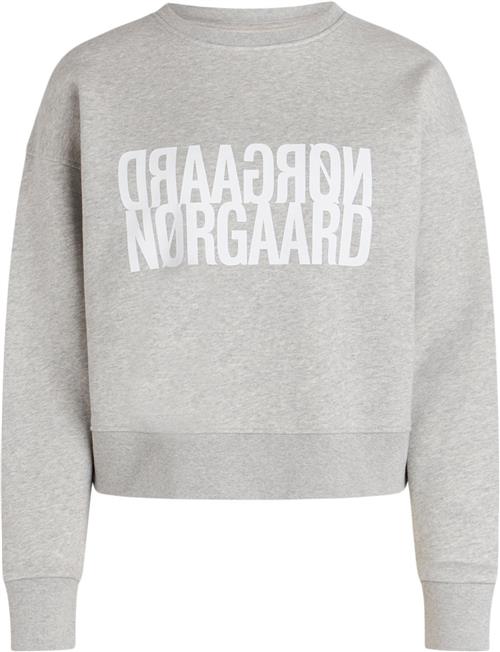 Mads Nørgaard - Copenhagen Organic Sweat Tilvina Sweatshirt FAV Kvinde Light Grey Melange Sweatshirts Regular Fit Str L - Bomuld hos Magasin