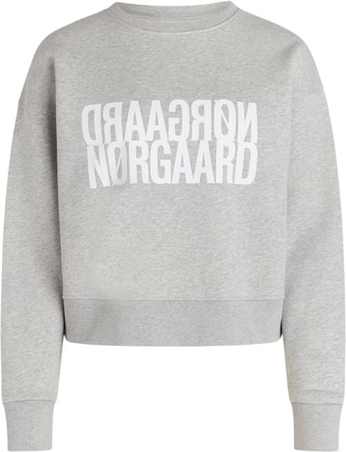 Se Mads Nørgaard - Copenhagen Organic Sweat Tilvina Sweatshirt FAV Kvinde Light Grey Melange Sweatshirts Regular Fit Str XXXL - Bomuld hos Magasin ved Magasin