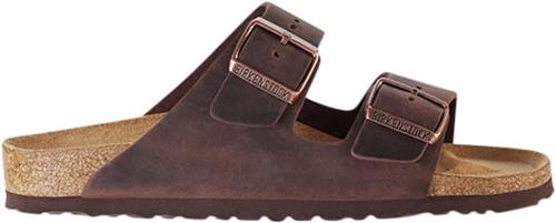 Se Birkenstock Arizona Leoi Habana Mand Mørkebrun Sandaler Str 41 - hos Magasin ved Magasin