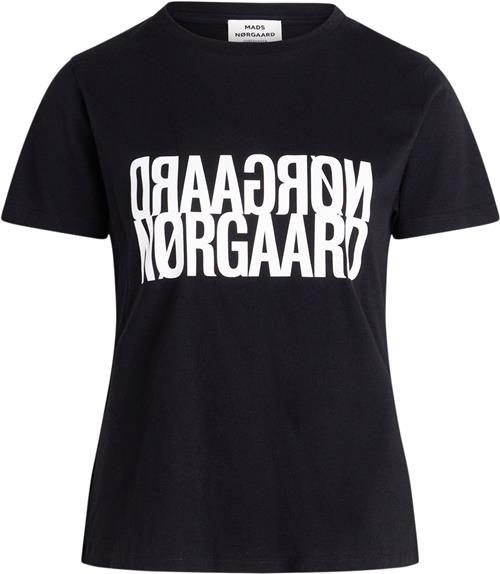 Mads Nørgaard - Copenhagen Single Organic Trenda P Tee FAV Kvinde Sort Kortærmede T-shirts Regular Fit Str XS - Bomuld hos Magasin