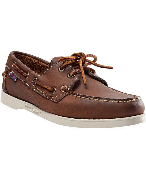 Sebago Docksides Crazy H W Kvinde 912 - Brown Tan Snøresko Str 10 (41) - Læder hos Magasin