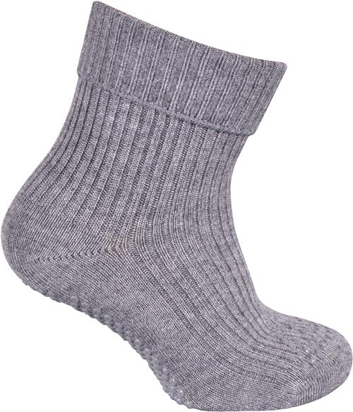 Melton ABS Bamboo/wool Sock Let's G Str 17-19 - Grå Strømper Uld hos Magasin