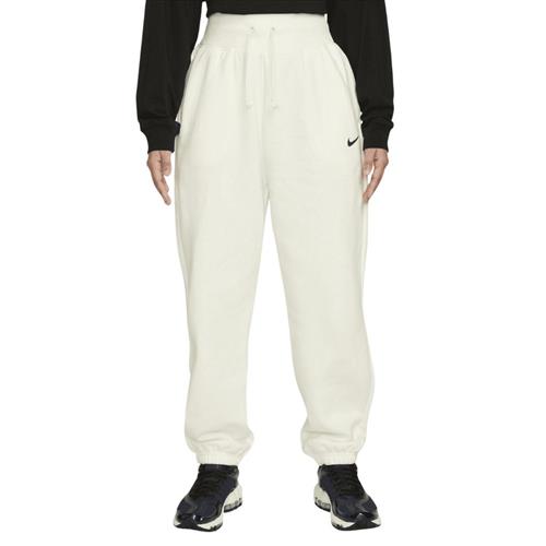 Nike Sportswear Phoenix Fleece Pants Kvinde Sail/black Bukser Med Brede Ben Str L - Bomuld hos Magasin