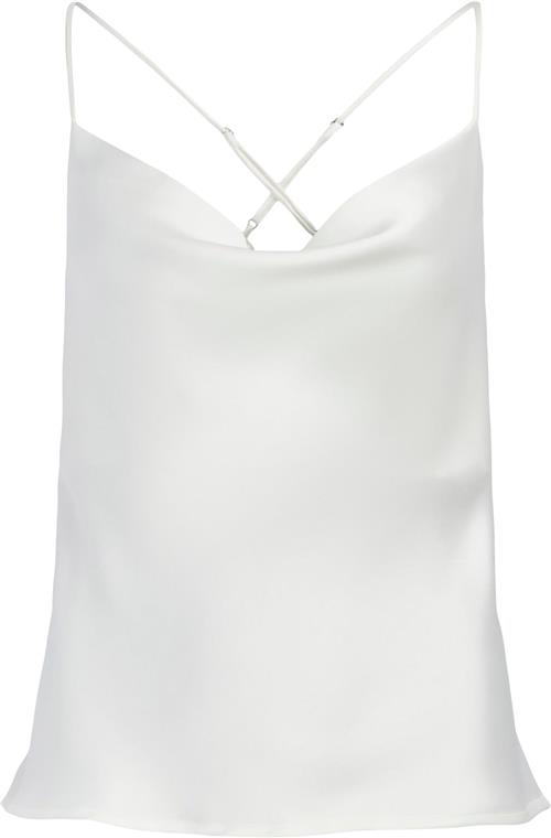 Se Object Objsateen Singlet TOP A Fair DIV Kvinde Cloud Dancer Tanktoppe Str 42 - hos Magasin ved Magasin