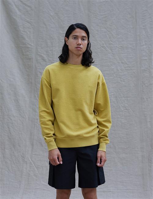 Se Mads Nørgaard - Copenhagen Reverse Sweat Son Mand Burnished Gold Sweatshirts Str L - hos Magasin ved Magasin