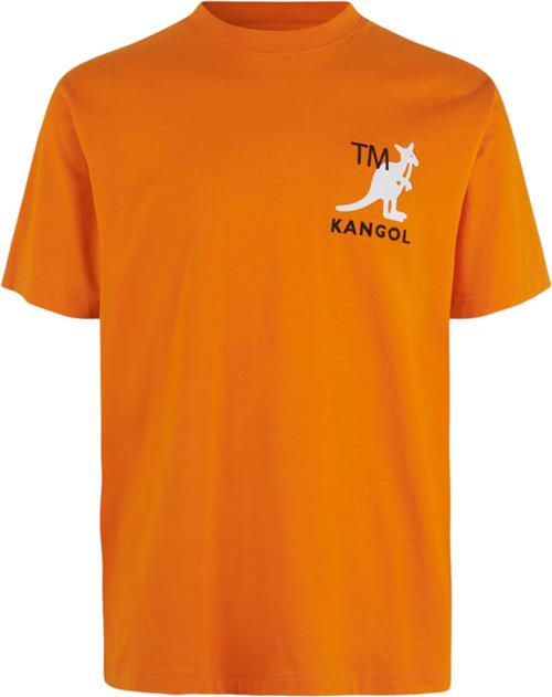 Kangol KG Harlem M03 Tshirt Mand Orange Kortærmede T-shirts Loose Fit Str XS - Bomuld hos Magasin