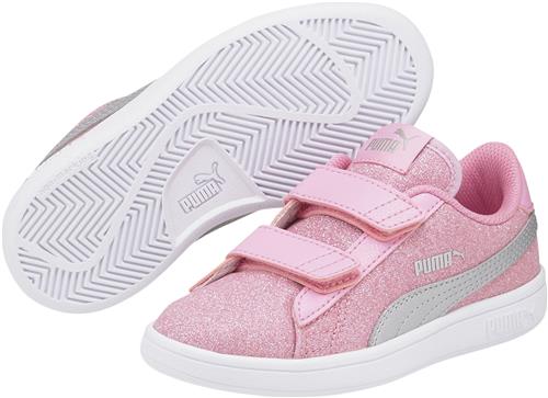 Puma Smash v2 Glitz Glam Sneakers Pink Sneakers Str 33 - Læder hos Magasin