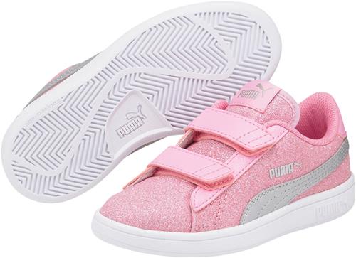 Puma Smash v2 Glitz Glam Sneakers Pink Sneakers Str 34 - Læder hos Magasin