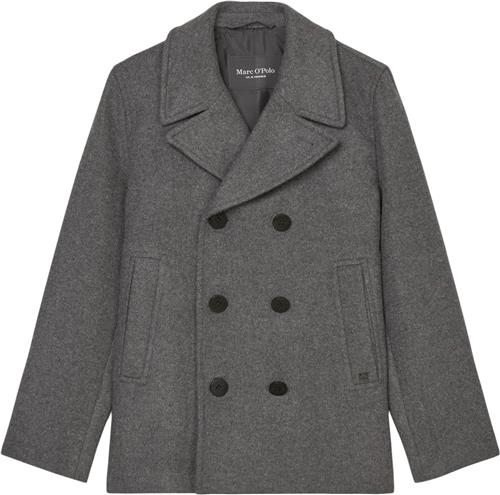 Marc O’Polo Jacket, Eurowool, Caban Kvinde Dark Grey Melange Overgangsjakker Str XXL - hos Magasin