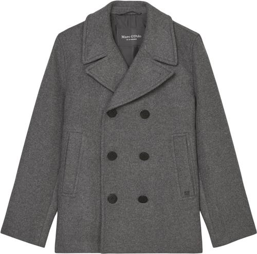 Marc O’Polo Jacket, Eurowool, Caban Kvinde Dark Grey Melange Overgangsjakker Str XL - hos Magasin