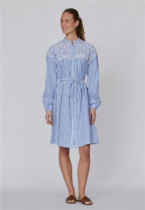 SisterS Point Iluadr1 Kvinde White/blue Midi Kjoler Str XL - hos Magasin