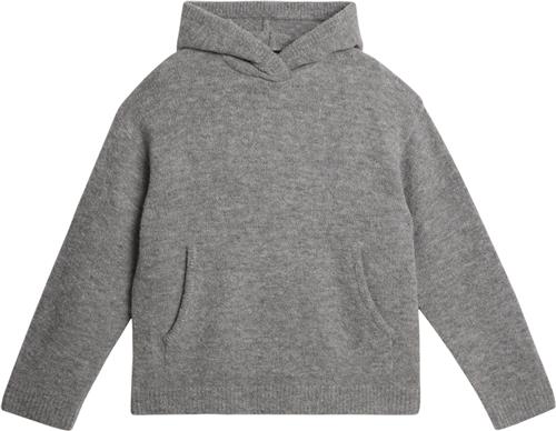 J. Lindeberg Broon Alpaca Blend Hoodie Mand Mid Grey Melange Hoodies Str M - hos Magasin