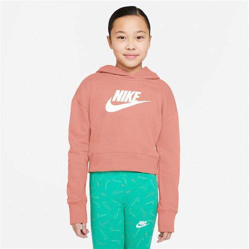 Se Nike Sportswear Club Cropped Haettetroje 122-128 / XS - Sweatshirts & Hættetrøjer hos Magasin ved Magasin