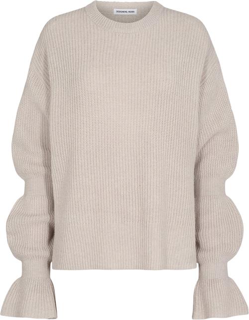 Se Designers Remix Carmen Drape Knit Kvinde Grå Sweaters Str xs - hos Magasin ved Magasin