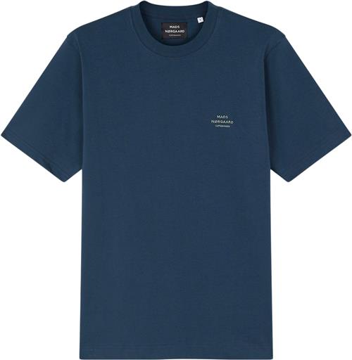 Se Mads Nørgaard - Copenhagen Cotton Jersey Frode Emb Logo Tee Mand Blå Kortærmede T-shirts Str XL - hos Magasin ved Magasin