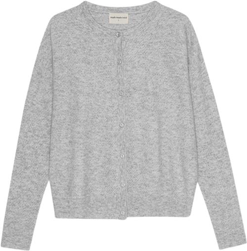 Moshi Moshi Mind Dolly Cardigan Merino Kvinde Light Grey Melange Sweaters Str S Merino - hos Magasin