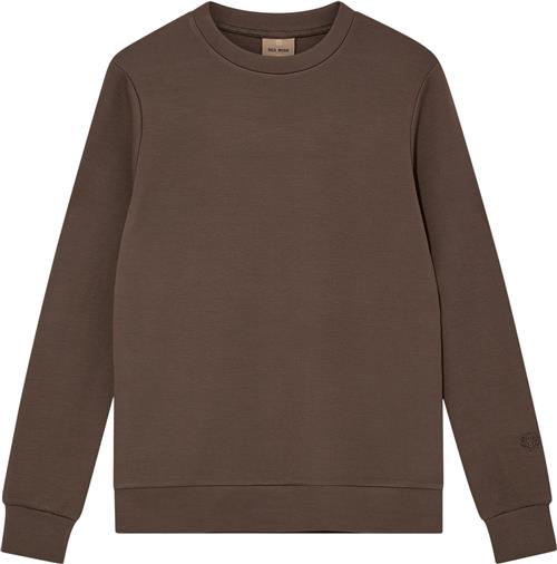 Se Mos Mosh Gallery Mmgabel Crew Neck Sweat Mand Brown Latte Sweatshirts Str M - hos Magasin ved Magasin