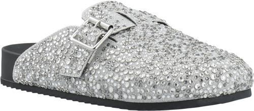 Se Bianco Sand Mule Simili Stones #P Kvinde Silver Slip-ins Str 39 - hos Magasin ved Magasin