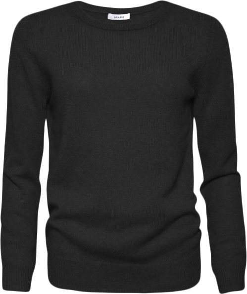 SPARKZ Copenhagen Pure Cashmere Oneck Pullover Kvinde Black Sweaters Str L Cashmere - hos Magasin