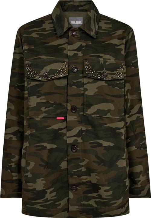 Mos Mosh Mmpaco Army Shirt Kvinde Forest Night Skjorter Str S - hos Magasin