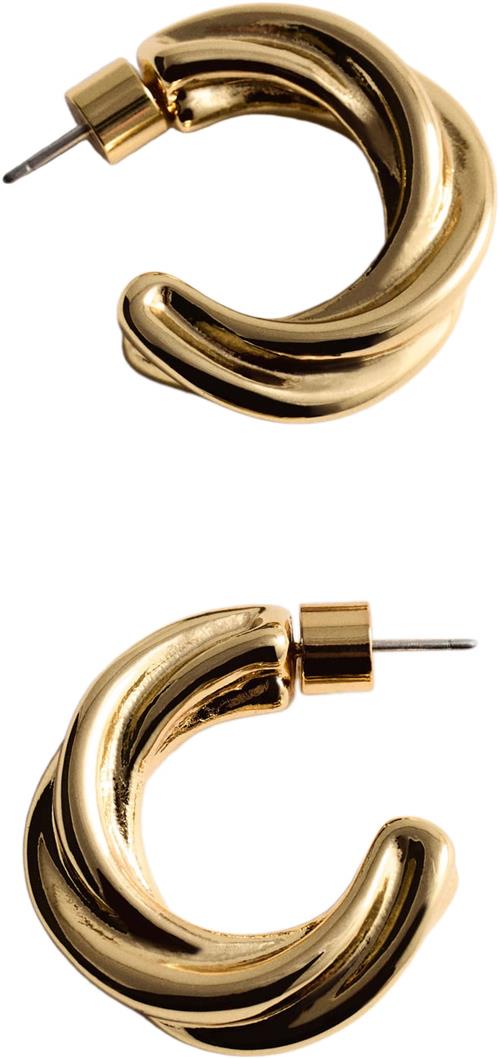 MANGO Intertwined Hoop Earrings U - Creoler hos Magasin