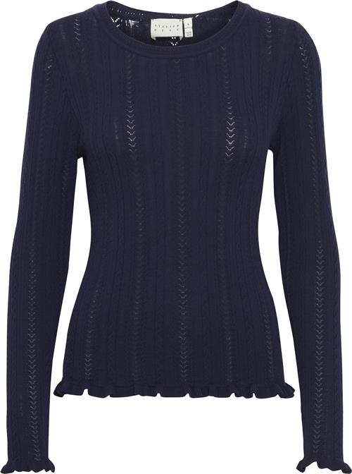 Se Atelier Rêve Irfantino LS7 Kvinde Maritime Blue Sweaters Tight Fit Str XS - hos Magasin ved Magasin