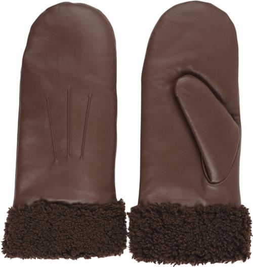 Lovelies Matera Feminine Leather Mittens W/ Curly Shearling M - Vanter hos Magasin