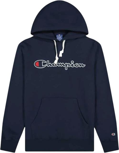 Se Champion Hooded Sweatshirt Mand Blue Hoodies Str XS - hos Magasin ved Magasin