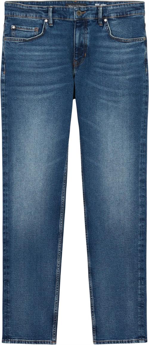 Marc O’Polo Denim Trousers, Shaped fit, Shaped Kvinde Retro Blue Wash Straight Jeans Str 34 34 Denim - hos Magasin