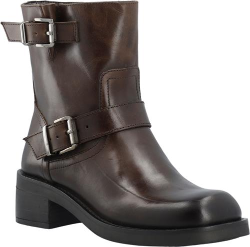 Se Bianco Biaharper Mid Calf Biker Boot Pull Up Leather Kvinde Chestnut Cowboy & Biker Str 41 - hos Magasin ved Magasin