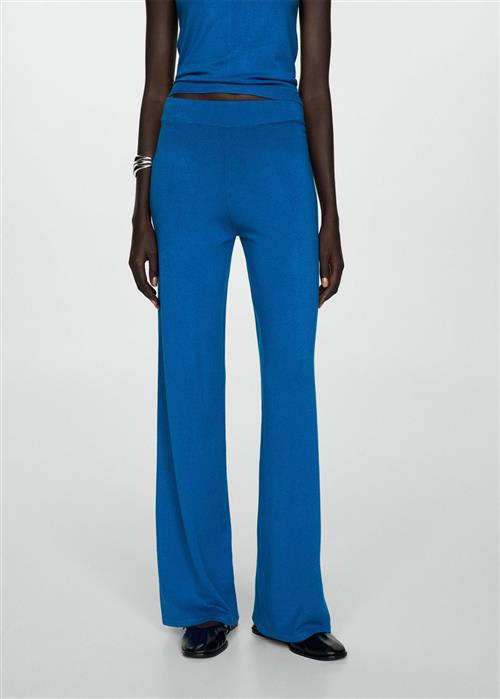 MANGO Knitted Wideleg Trousers Kvinde 53 Bukser Str XL - hos Magasin