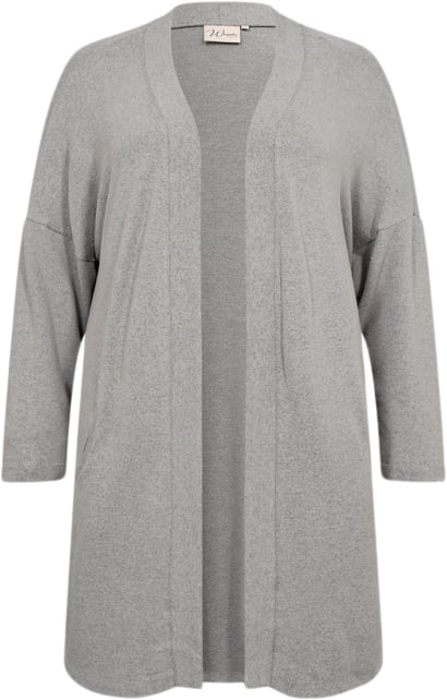 Wasabiconcept Wasimone 3 Kvinde 99470 Med. Grey Melange Cardigans Str 50/52 - Polyester hos Magasin