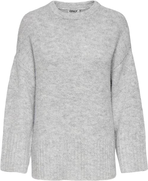 ONLY Onlmaggie Life LS Loose Onek CC KNT Kvinde Grå Sweaters Regular Fit Str M - hos Magasin