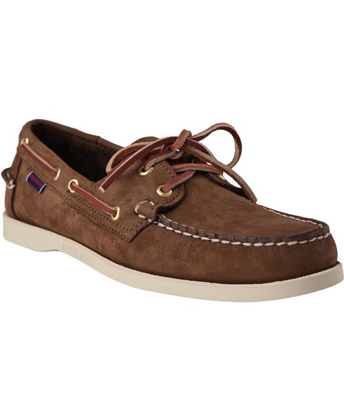 Sebago Docksides Portland Nubuck Mand Brown Sejlersko Str 46 - Læder hos Magasin