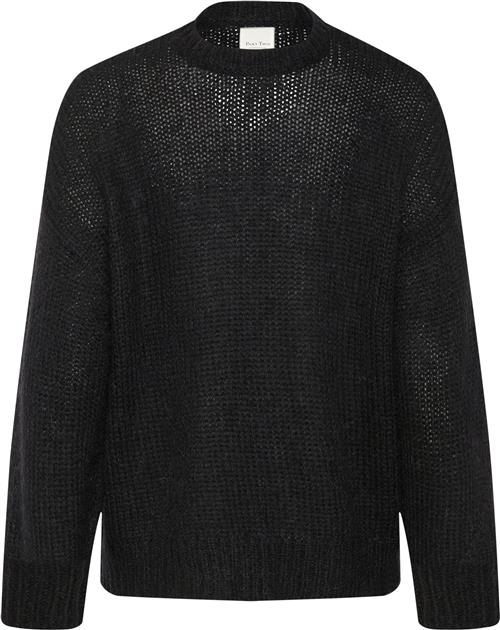 Part Two Lindipw PU Kvinde Black Sweaters Relaxed Fit Str XS - hos Magasin