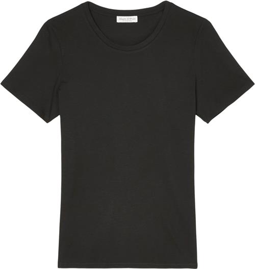 Marc O’Polo Tshirt, Short Sleeve, Round Neck Kvinde Black Kortærmede T-shirts Str XS - hos Magasin