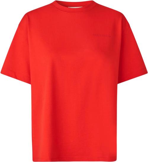 Modström Takodamd Tshirt Kvinde Flame Scarlet Kortærmede T-shirts Str L - hos Magasin