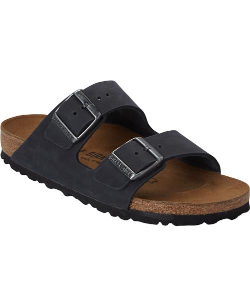 Birkenstock Arizona NU Oiled Black Kvinde Sort Flade Sandaler Str 39 - hos Magasin