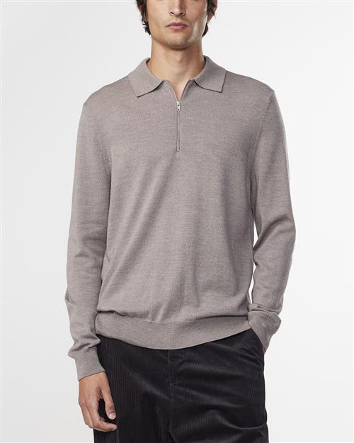 Se NN07 Sergio zip Polo 6605 Mand Mørkegrå Sweaters Str M - hos Magasin ved Magasin