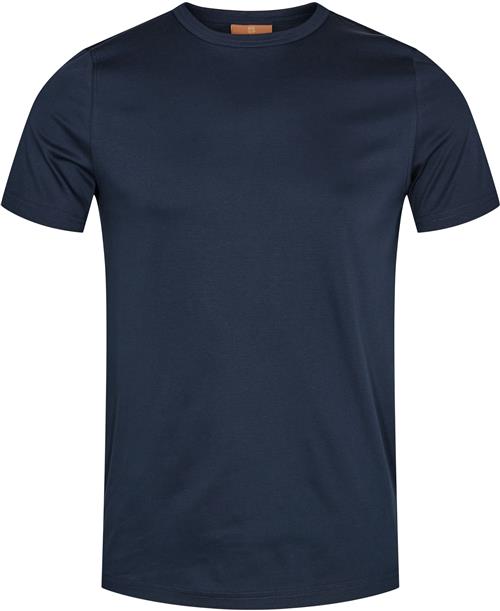 Mos Mosh Gallery Perry Crunch OSS Tee Mand Navy Kortærmede T-shirts Str XL - hos Magasin