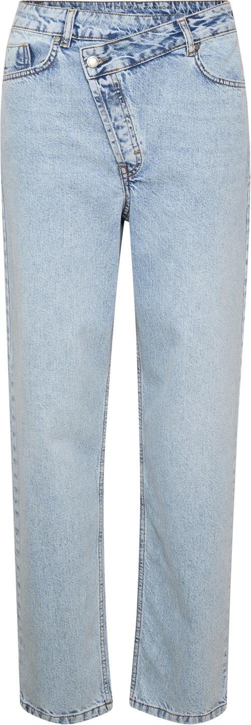 Se My Essential Wardrobe Mwlouis Wrap 123 Wide Y Kvinde Light Blue Retro Wash Straight Jeans Str 30 - hos Magasin ved Magasin