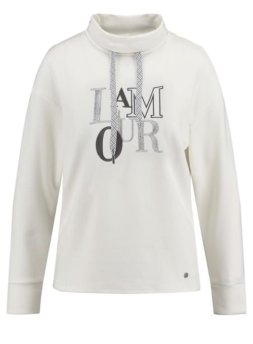 Key Largo Sweatshirt ' AMORE '  creme / grå